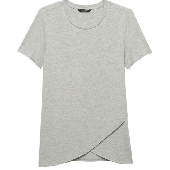 Banana Republic Tops - ❤️ Banana Republic Cross-Front XL Gray T-Shirt